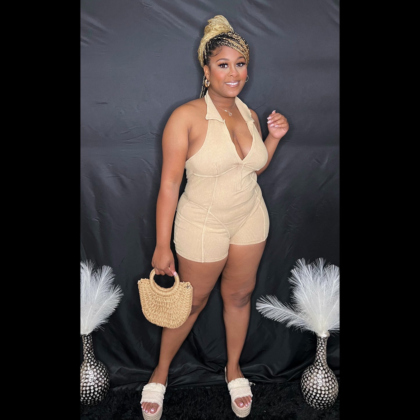 Beige Romper